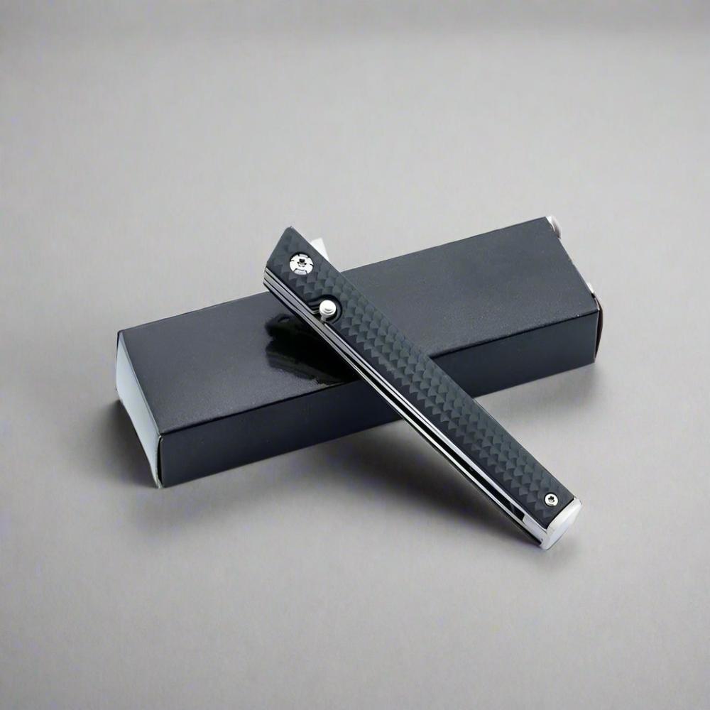 Tanto Folding Pocket Knife with Fiber Handle