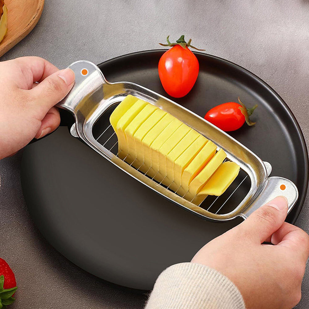 Butter Cutter Cheese Slicer Stainless Steel Cutting Grid
