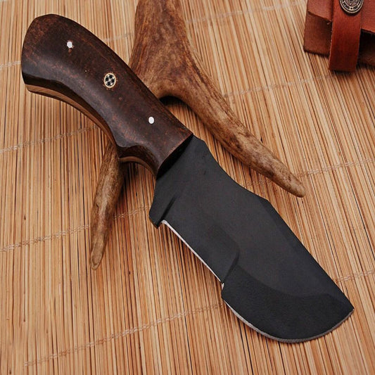 Carbon Steel Tracker Knife with Micarta Handle