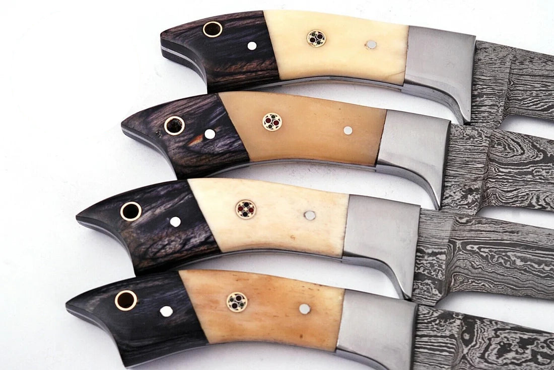 Custom Damascus Chef & Steak Knife Set