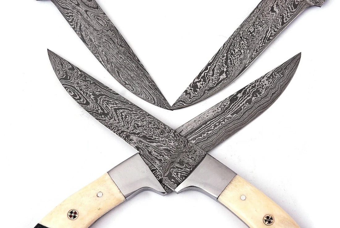 Custom Damascus Chef & Steak Knife Set