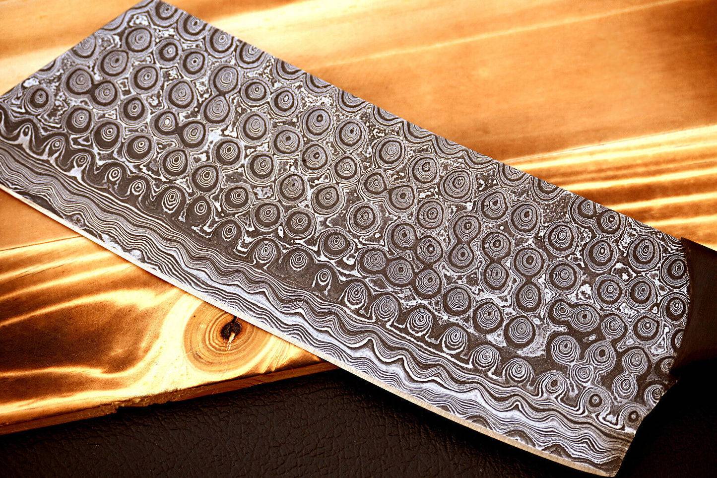 Damascus Steel Cleaver Knife for Meat Chopping and Butchering