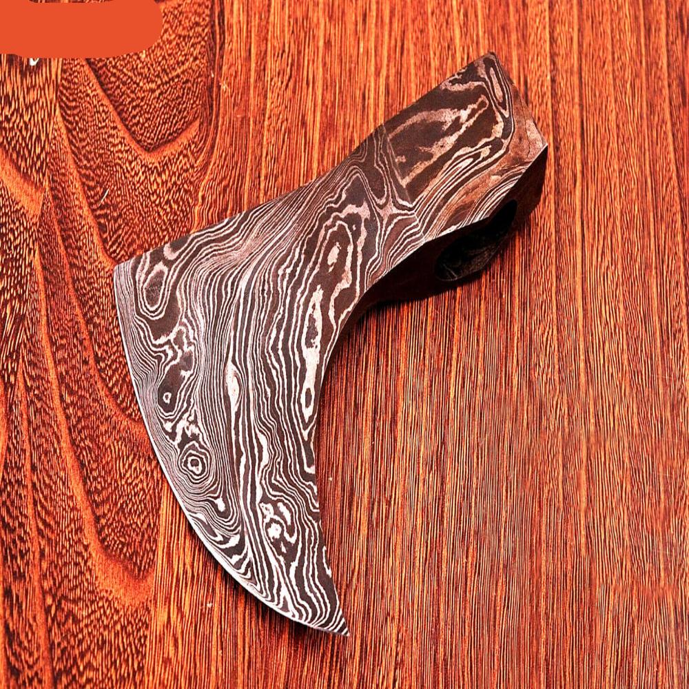 Damascus Steel Viking Axe with Hand-Forged Hatchet Head