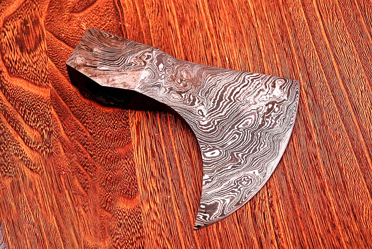 Damascus Steel Viking Axe with Hand-Forged Hatchet Head