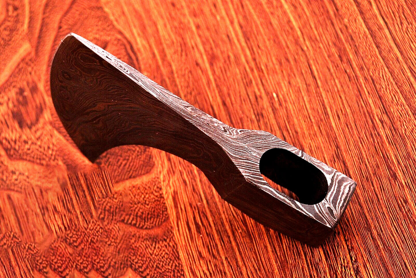 Damascus Steel Viking Axe with Hand-Forged Hatchet Head