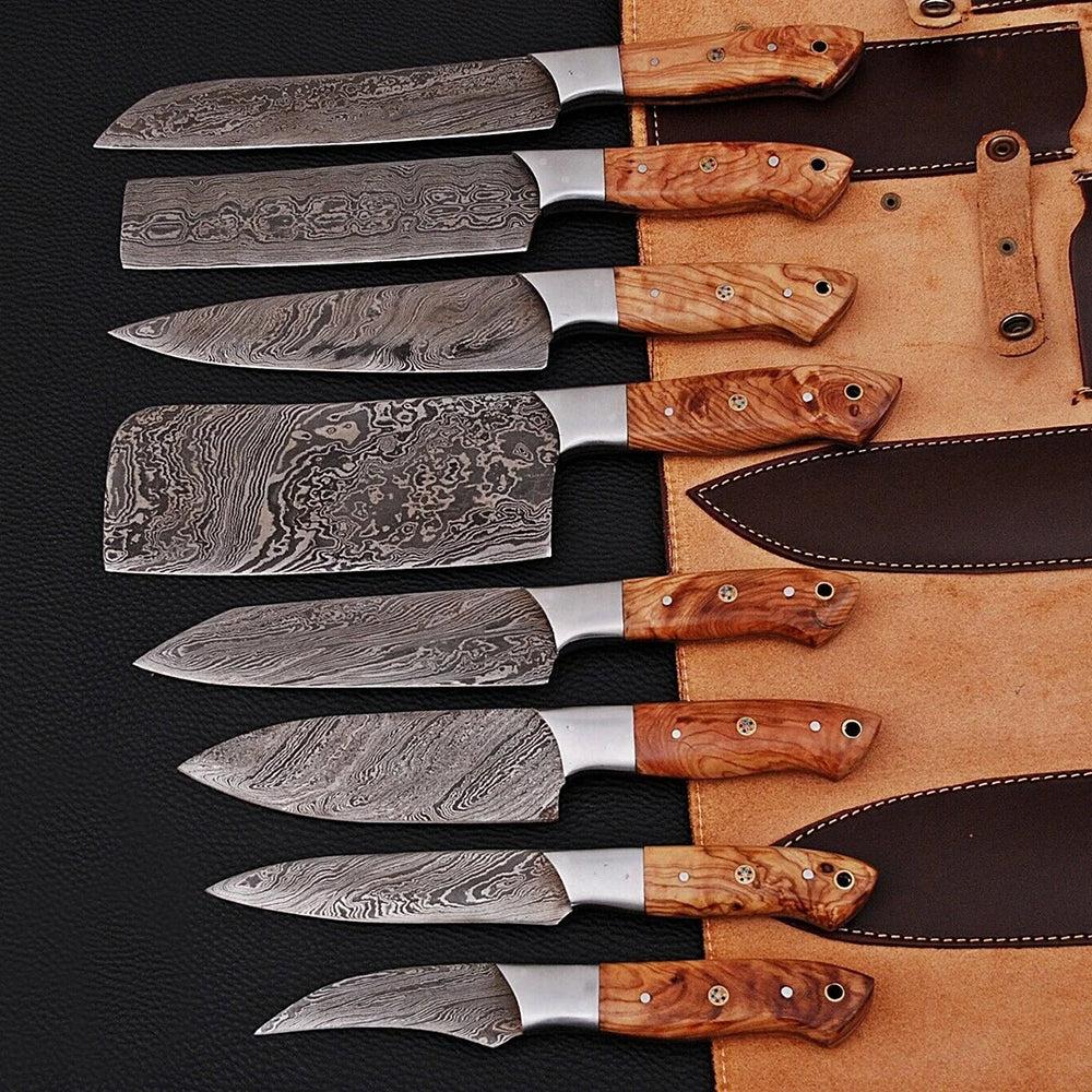 Damascus_Chef_Knife_Set_-_Custom_Forged