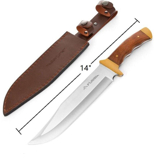 Flissa Hunting Bowie Knife with Full Tang Survival Blade