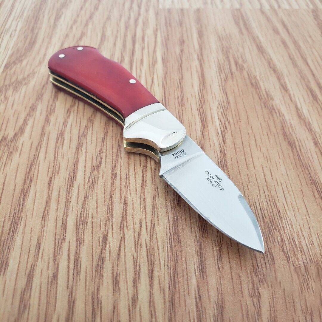 Folding Knife with Smooth Bone Handle