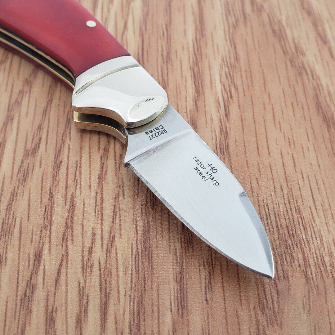 Folding Knife with Smooth Bone Handle