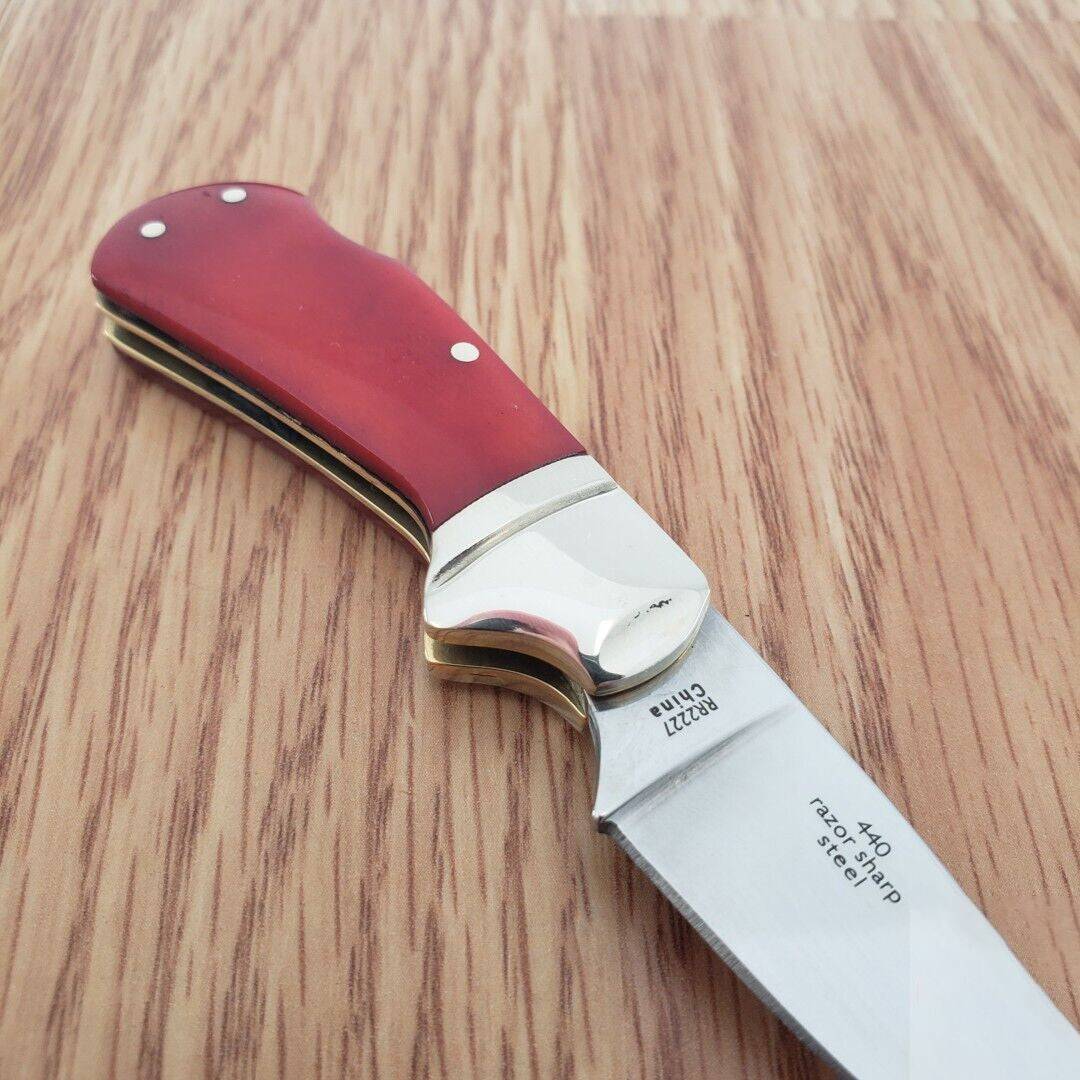 Folding Knife with Smooth Bone Handle