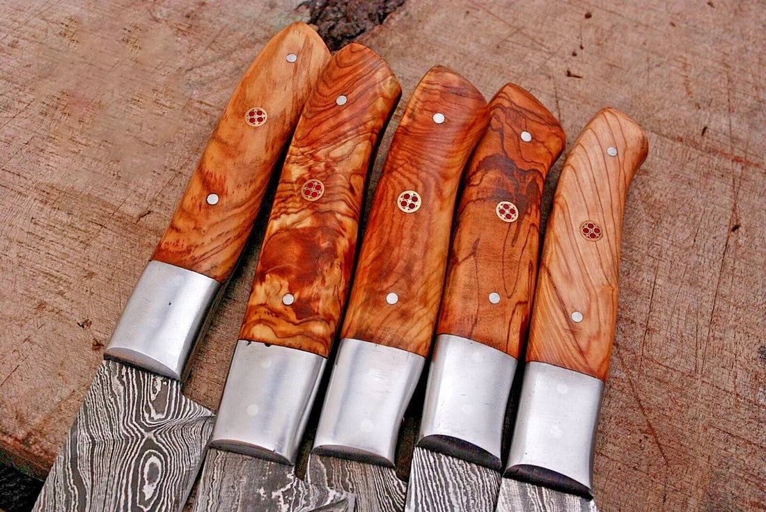 Handmade Damascus Chef Knife Set - Forged