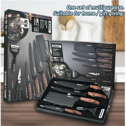 Japanese Damascus Chef Knife Set - Stainless Steel Kitchen Knife Set