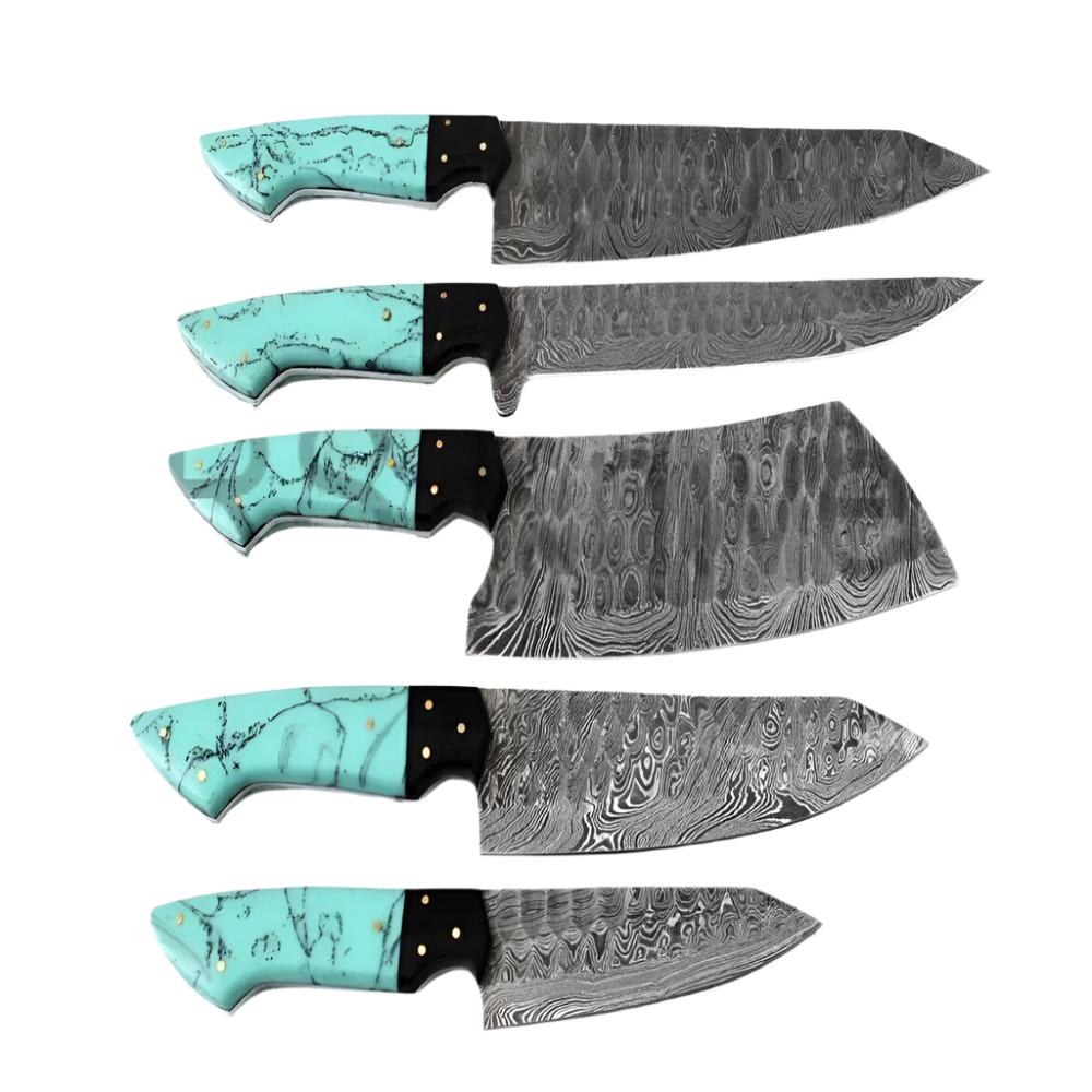 Quality Handmade Damascus Chef Knife Set