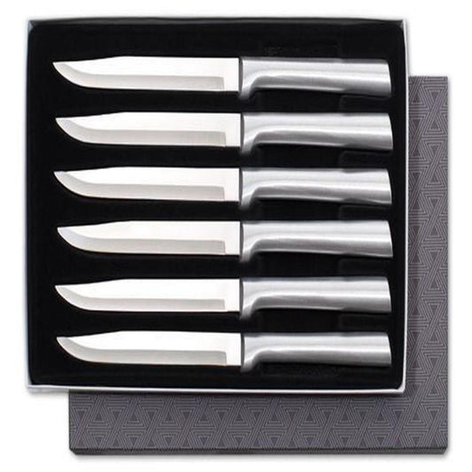 Rada S06 Steak Knives 6Pc Gift Boxed Non Serrated Sharp USA Made Cutlery Grill