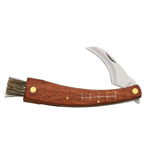 Rough Ryder Mushroom Folding Knife with Boar's Hair Brush