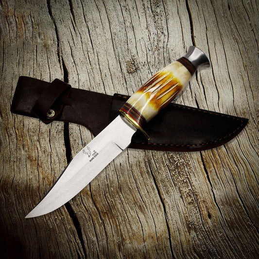 Tactical Knife with Faux Bone Handle