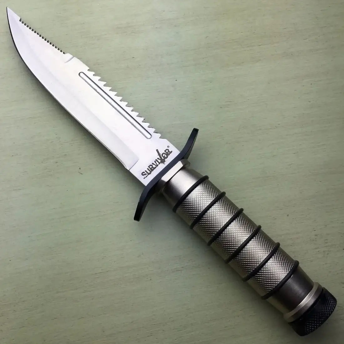 Tactical Rambo Bowie Knife with Fixed Blade and Sheath