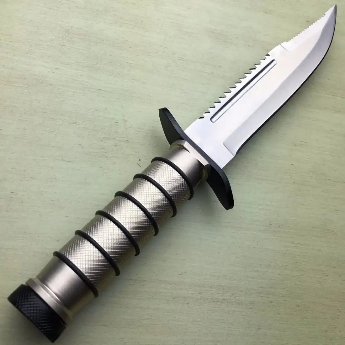 Tactical Rambo Bowie Knife with Fixed Blade and Sheath