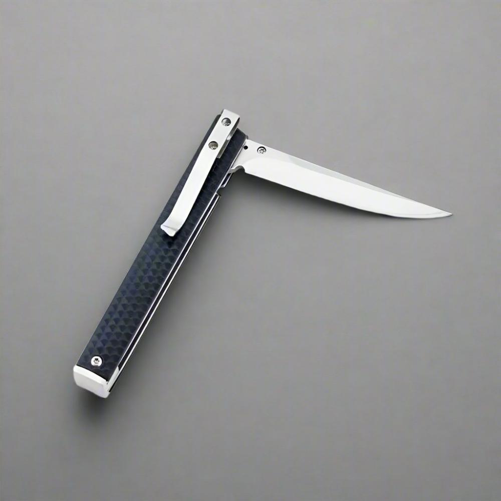 Tanto Folding Pocket Knife with Fiber Handle