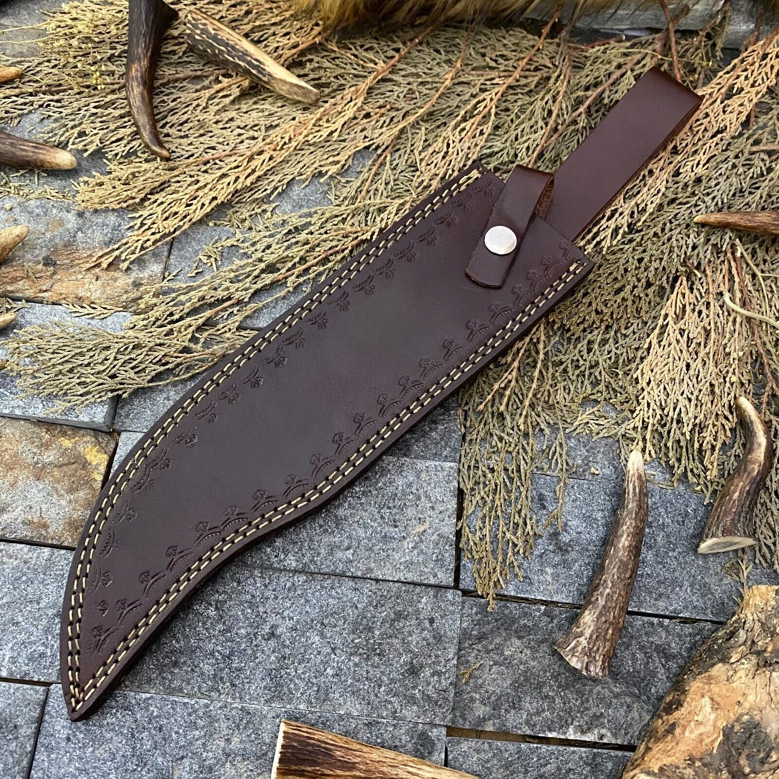 Hand-Forged Crocodile Dundee High Polish Hunting Knife with Sheath