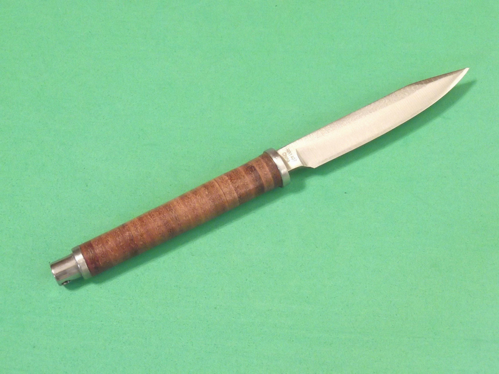 Rough Ryder Slim Fixed Blade Knife with Leather Handle