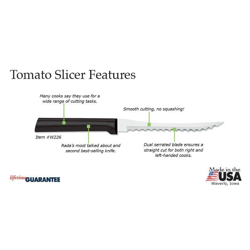 Rada Dual Serrated Tomato Knife for Thick or Thin Slices