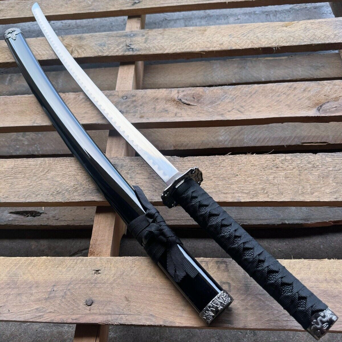 Samurai Katana Sword with Carbon Steel Blade and Scabbard