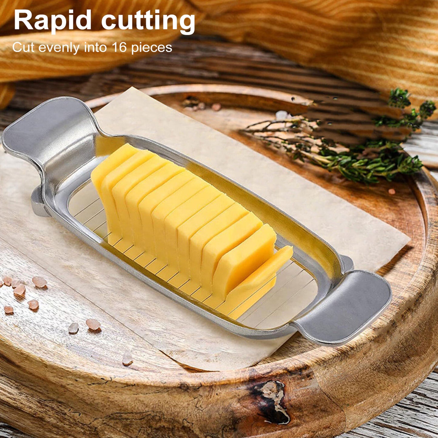 Butter Cutter Cheese Slicer Stainless Steel Cutting Grid