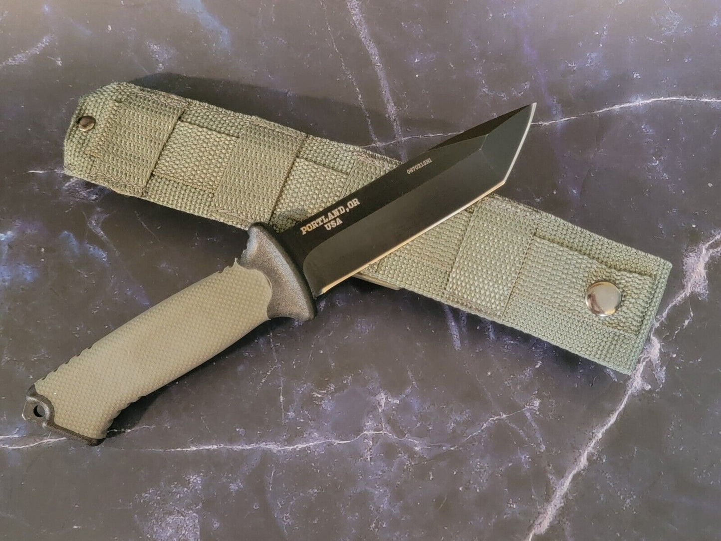 Gerber Prodigy Tanto Knife with Camo Sheath, Plain or Serrated