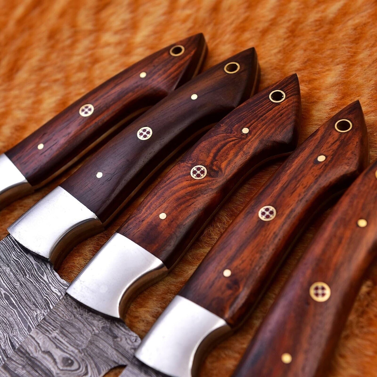 Forged Damascus Chef Knife Set - Handmade