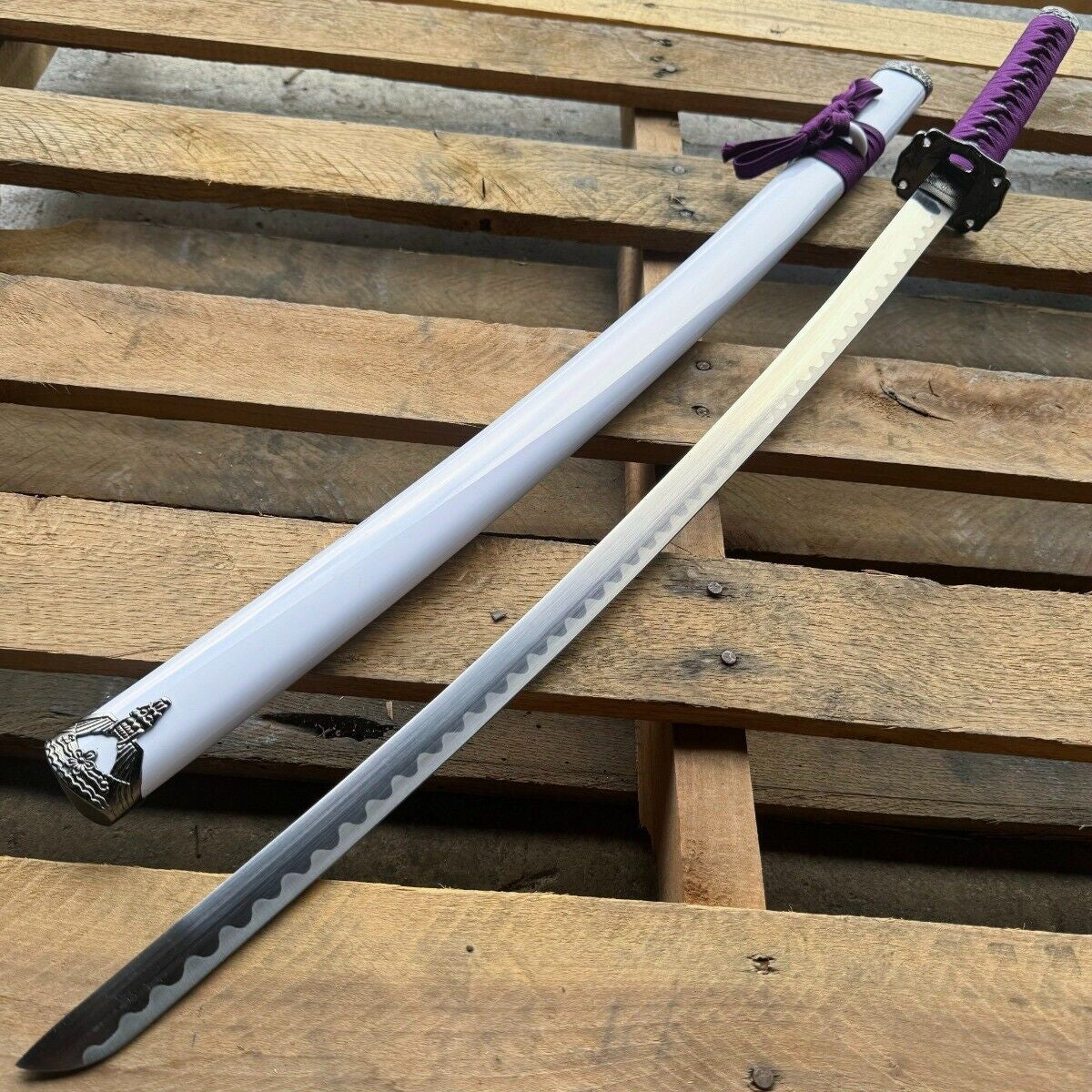 Samurai Katana Sword with Carbon Steel Blade and Scabbard