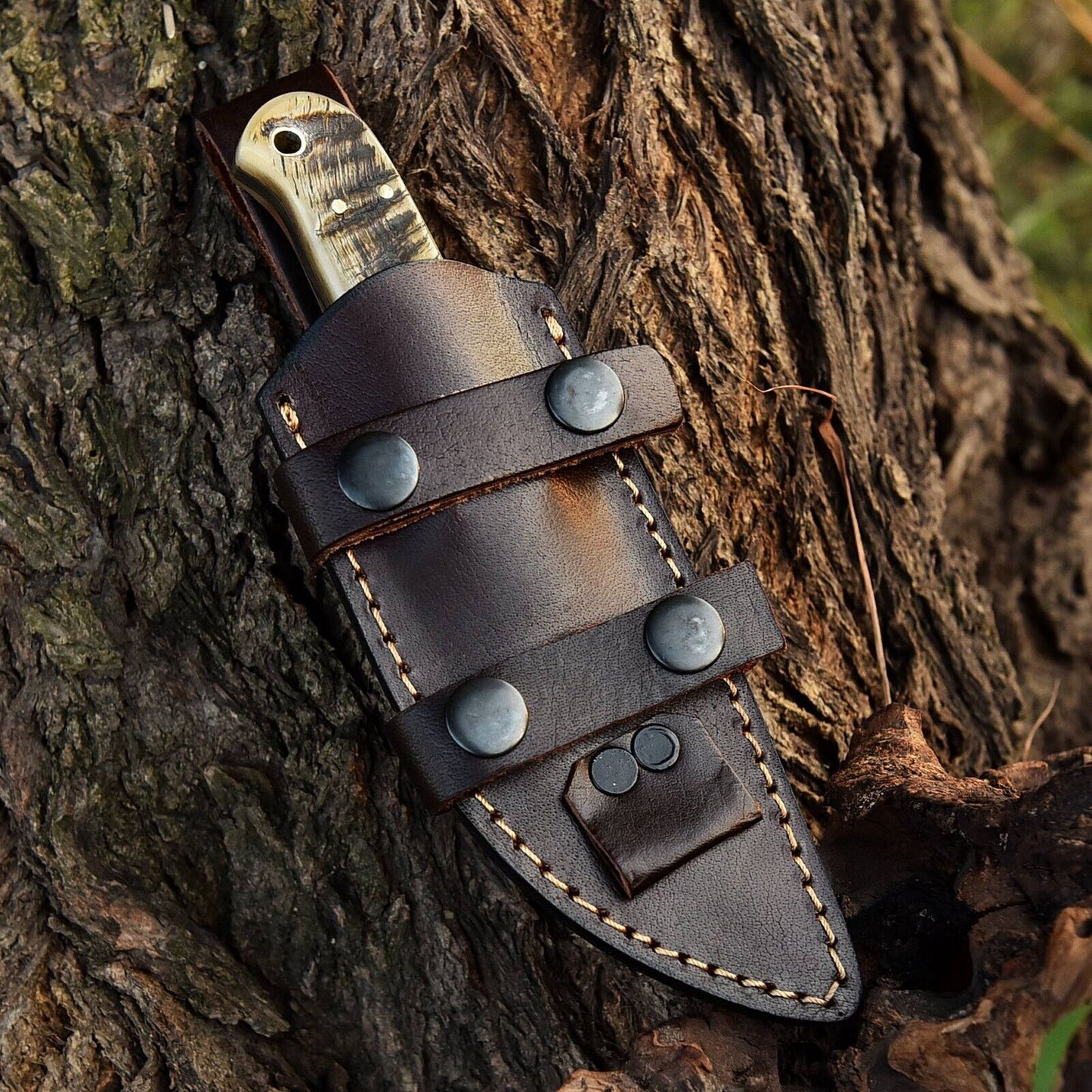 Custom Handmade D2 Steel Knife Blade with RAM HORN Handle