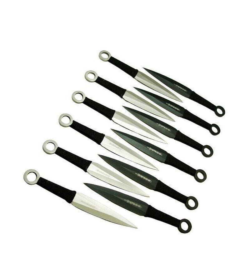 12Pc Throwing Knives Naruto Kunai Set Ninja Dagger + Sheath