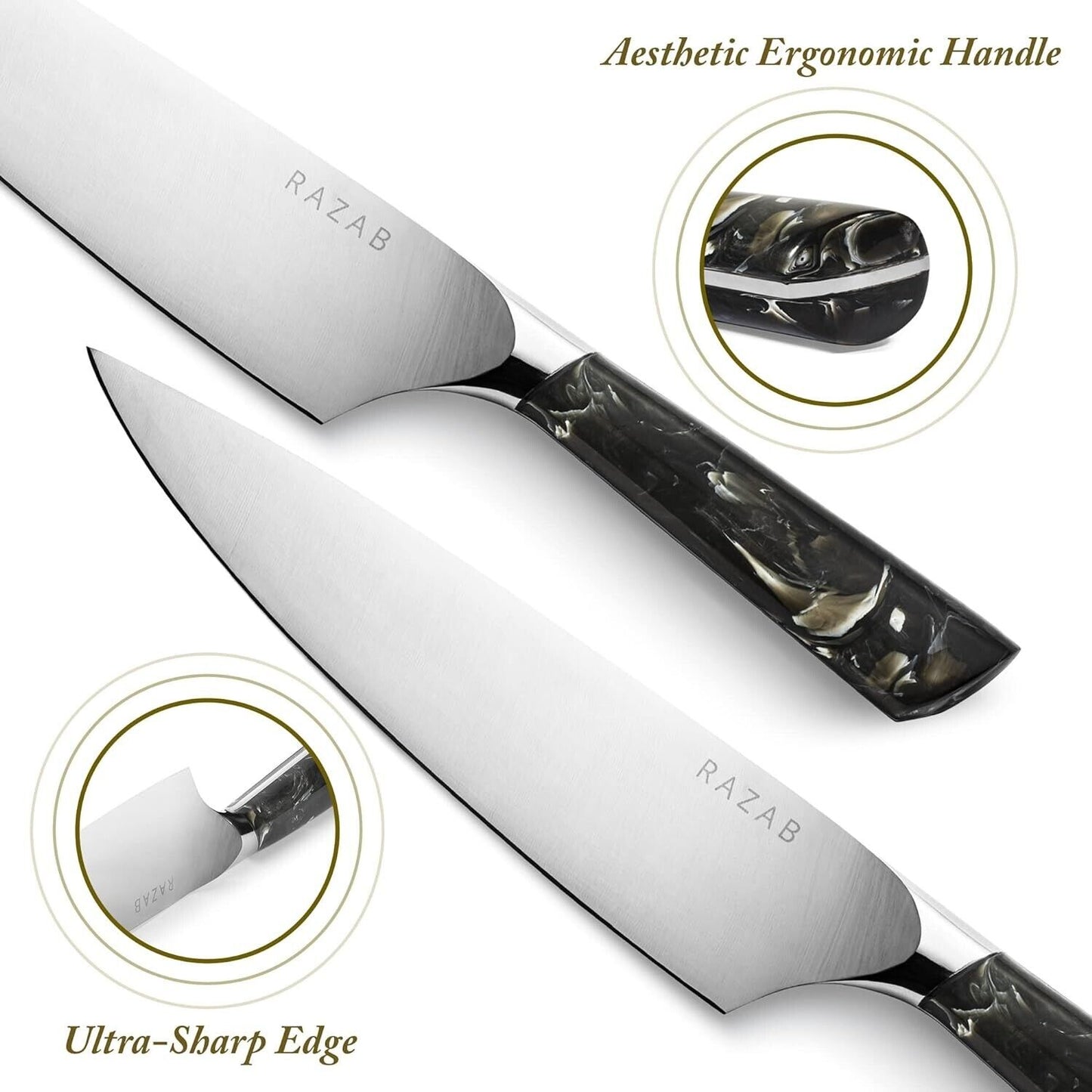 Razab Professional Chef Knife with High Carbon Steel