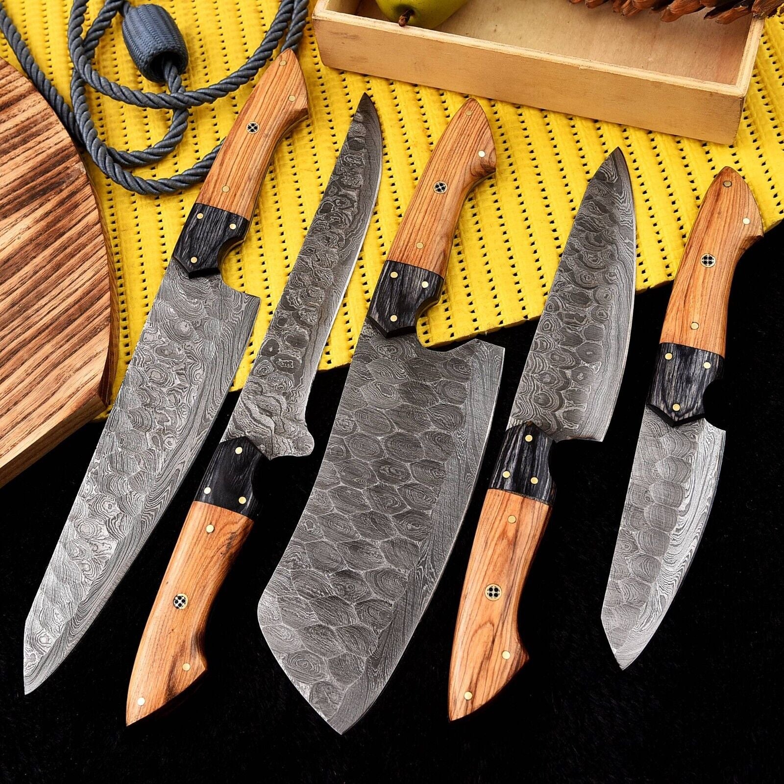 Handmade Damascus Steel Chef Knife Set