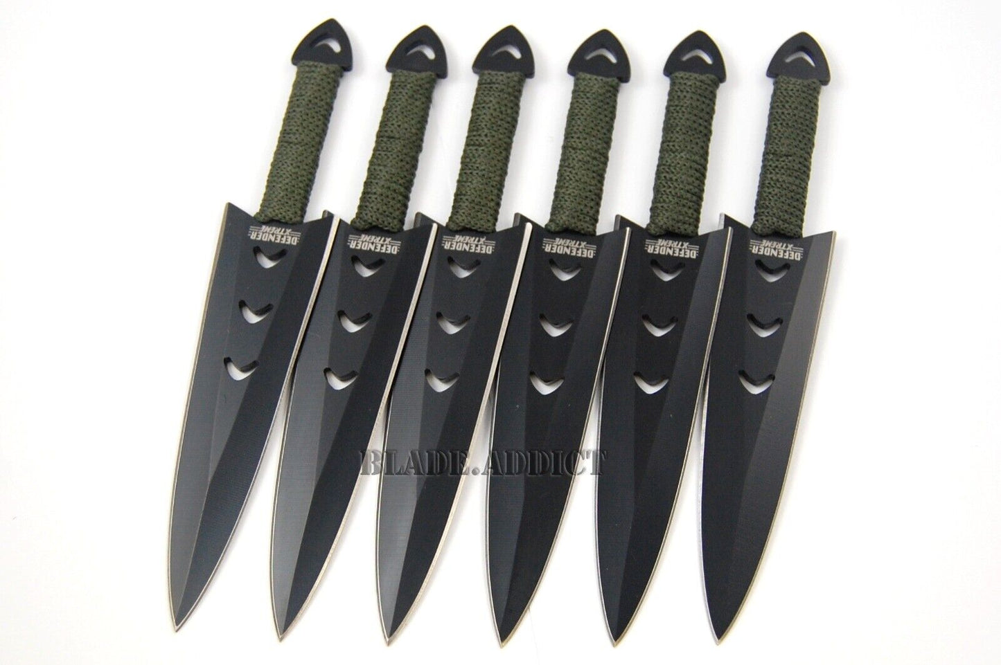 6Pc Ninja Ninjutsu Tactical Combat Throwing Knife Set W/ Case