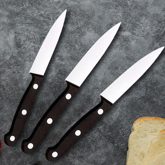 3-Pack Black Fruit Knife Set