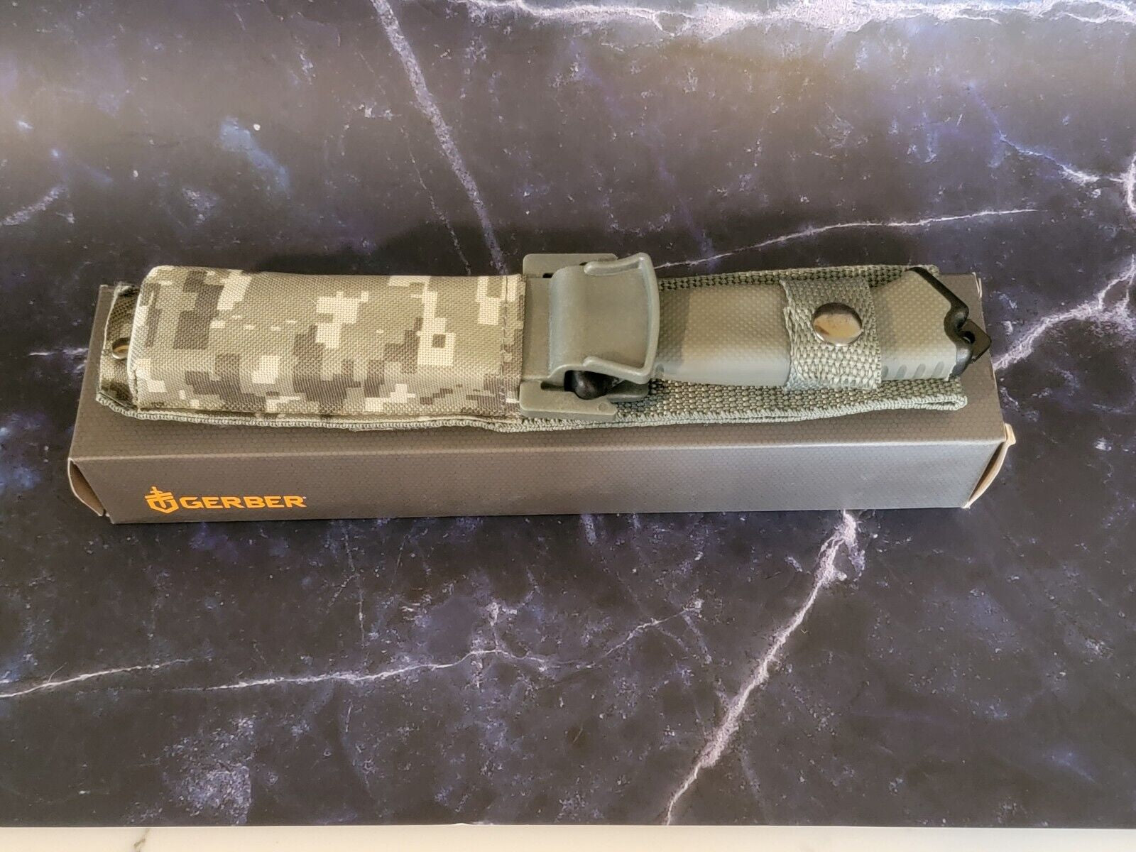 Gerber Prodigy Tanto Knife with Camo Sheath, Plain or Serrated