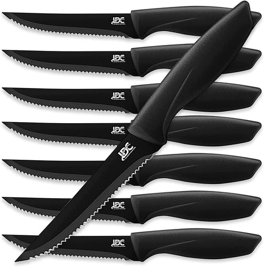 8 Piece Stainless Knife Set Professional Serrated Steak Knives Kitchen Tools USA