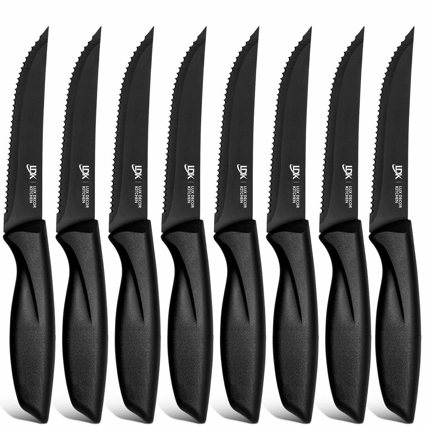 8 Piece Stainless Knife Set Professional Serrated Steak Knives Kitchen Tools USA