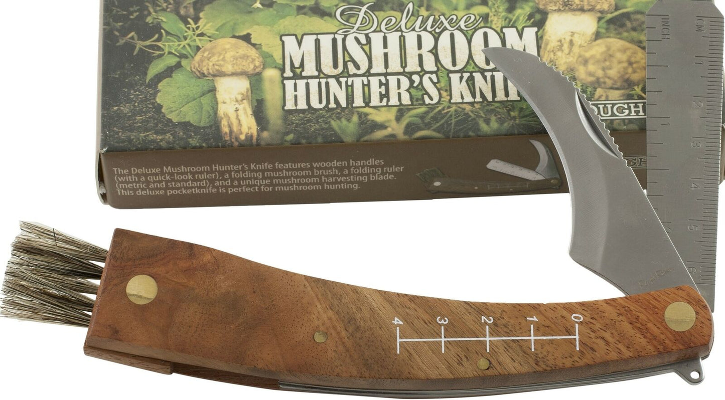 Rough Rider Mushroom Folding Knife with Ruler and Brush