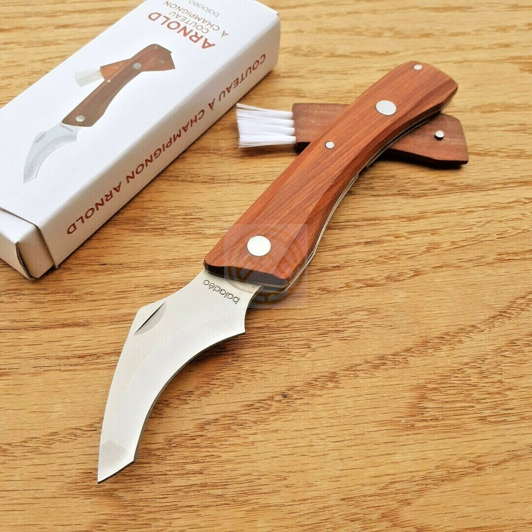 Baladeo Mushroom Folding Knife with curved 420 Steel Blade