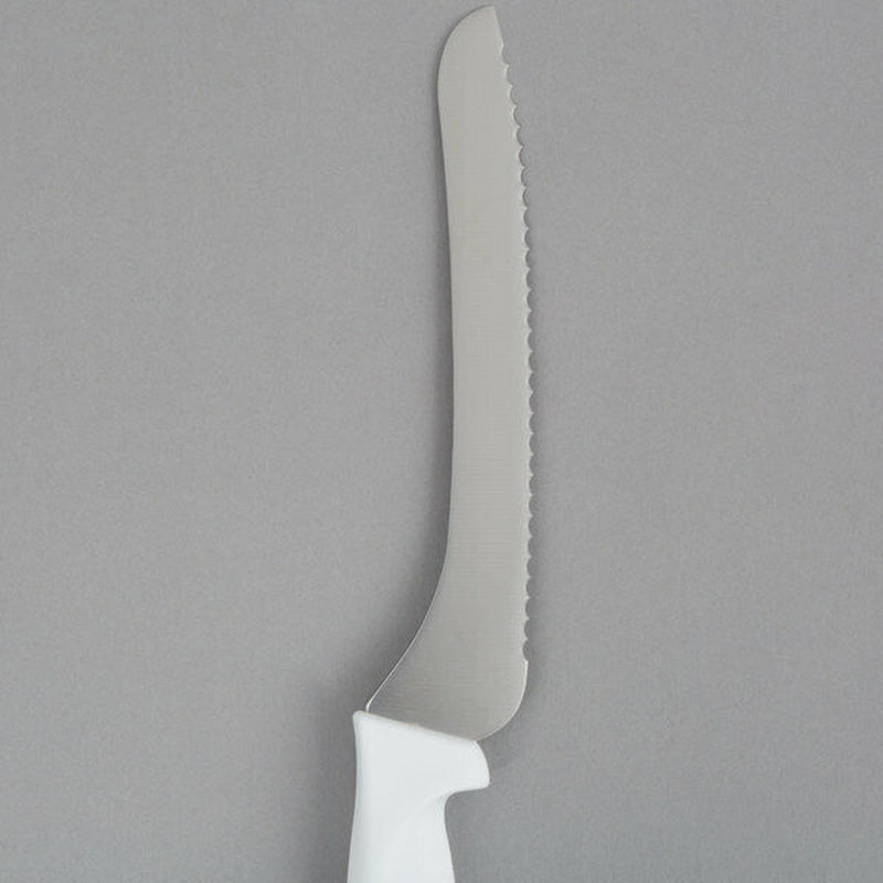 Choice Offset Serrated Bread Knife, White Handle