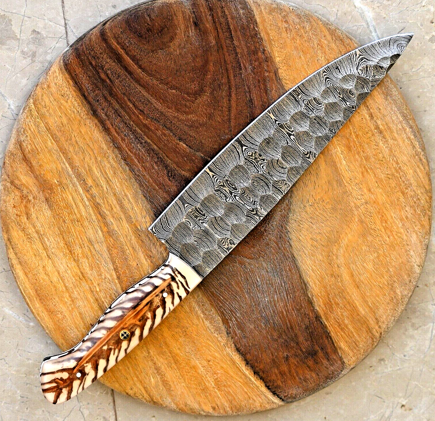 Custom Damascus Chef Knife for Kitchen Cutlery