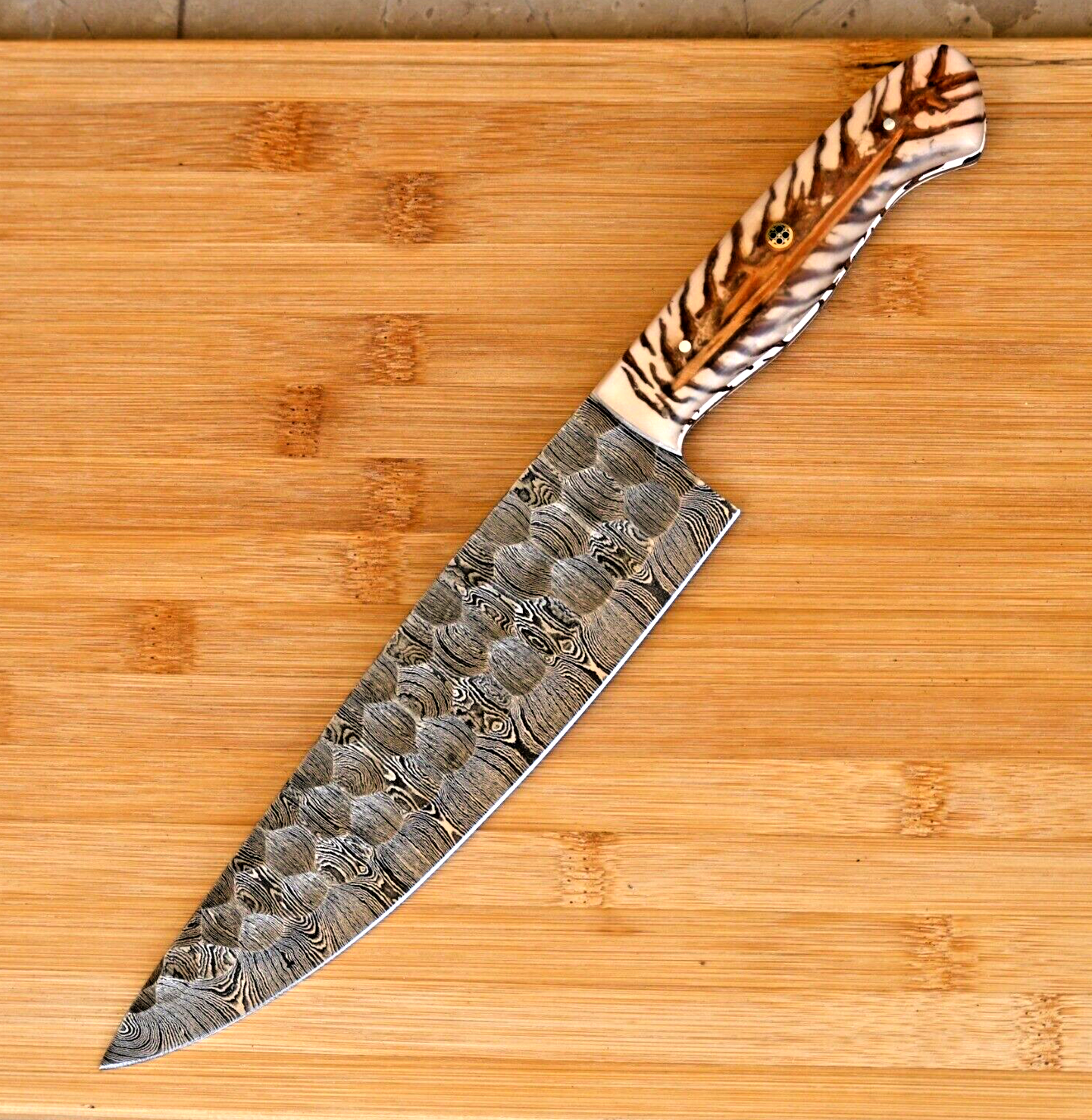 Custom Damascus Chef Knife for Kitchen Cutlery