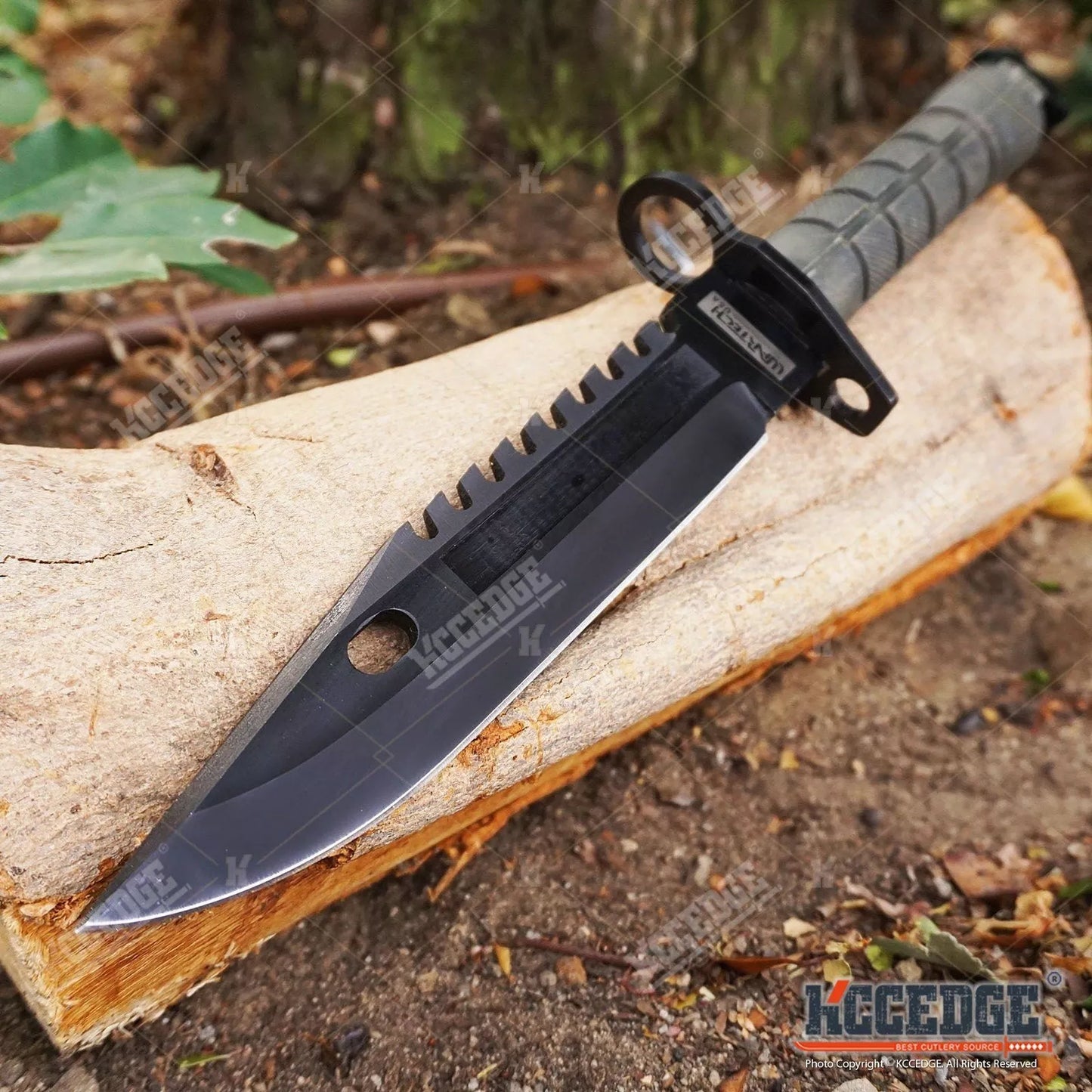 M9 Bayonet Knife Tactical Survival Saw Back with Scabbard & Wire Cutter