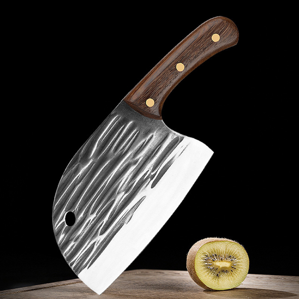 Hand-Forged Chef Cleaver Knife for Meat and Vegetables