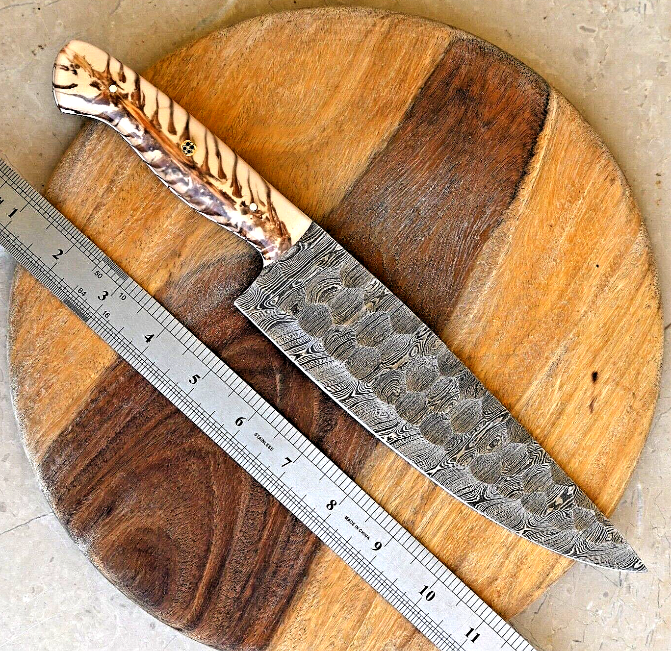 Custom Damascus Chef Knife for Kitchen Cutlery