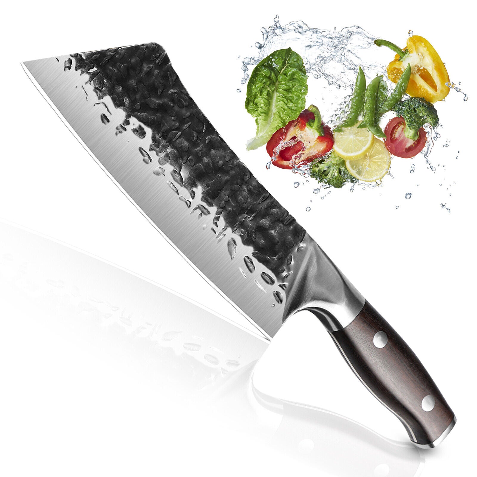 High Carbon Steel Cleaver Kitchen Knife - Hand Forged