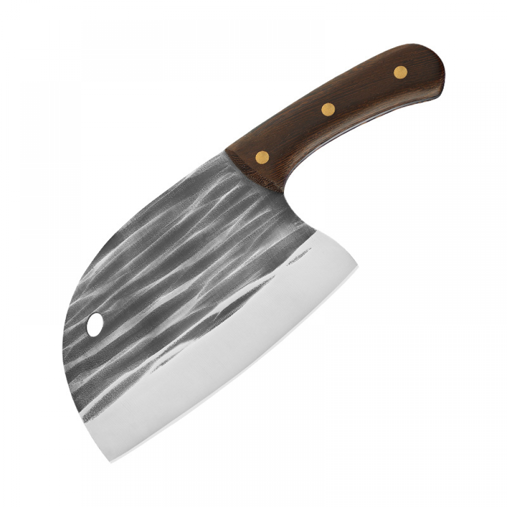 Hand-Forged Chef Cleaver Knife for Meat and Vegetables